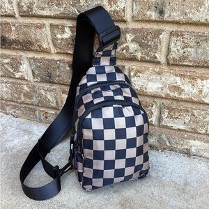 Coffee Checkered Sling
